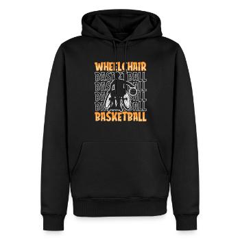 Basketball Basketballer Cool - Männer Premium Bio Hoodie - Schwarz - Vorne - Nico (187cm)