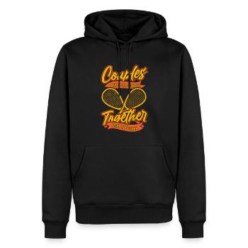 Squash Paar - Männer Premium Bio Hoodie - Schwarz - Vorne - Nico (187cm)