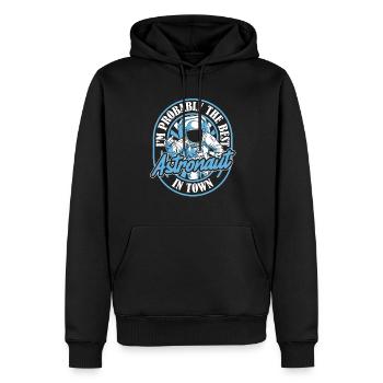 Astronaute Astronaute Cosmonaute Best - Sweat à capuche Premium bio Homme - noir - Devant - Nico (187cm)