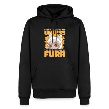 Furry Fandom Fursuits Witzig - Männer Premium Bio Hoodie - Schwarz - Vorne - Nico (187cm)