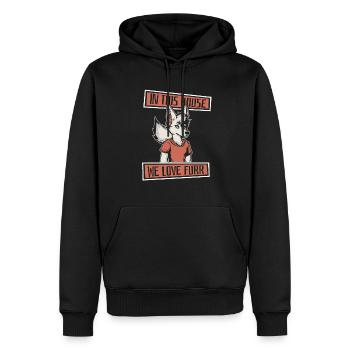 Furry Fandom Fursuits Drôle - Sweat à capuche Premium bio Homme - noir - Devant - Nico (187cm)
