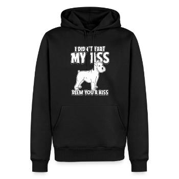 Schnauzer Je n’ai pas pété mes fesses t’a soufflé un baiser - Sweat à capuche Premium bio Homme - noir - Devant - Nico (187cm)