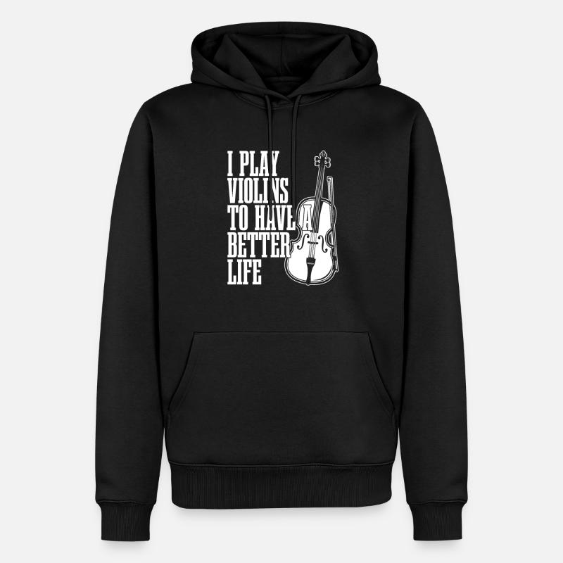 Violon Vie de violon - Sweat à capuche Premium bio Homme - noir