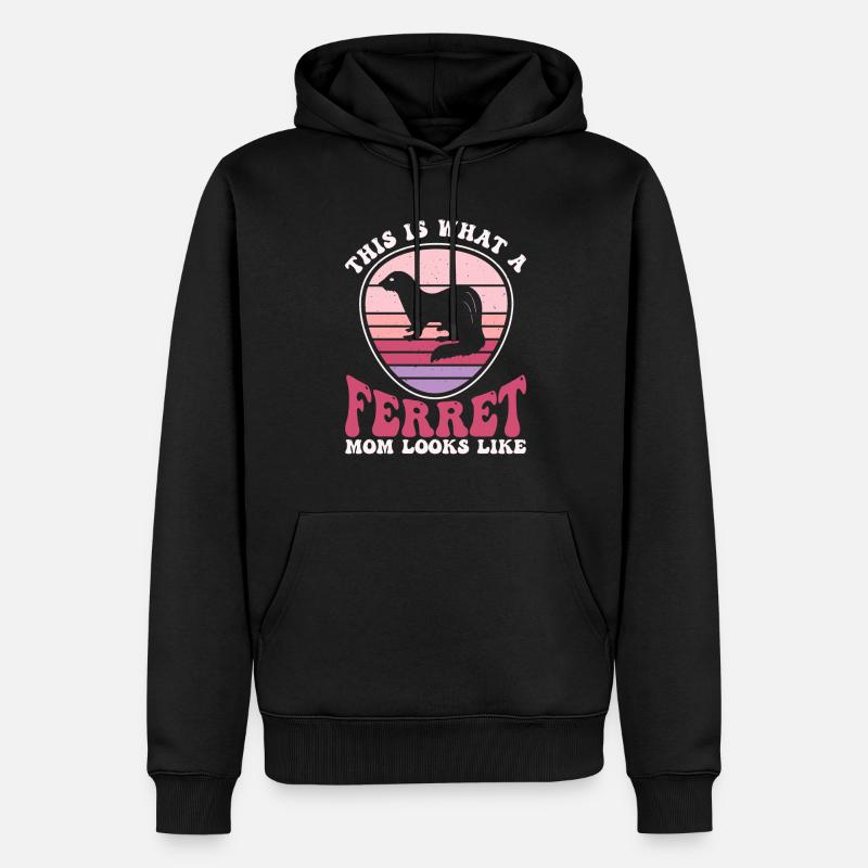 Frettchen Iltis Mutter - Männer Premium Bio Hoodie - Schwarz