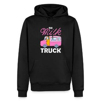 Kuh Milch Niedlich Milchwagen - Männer Premium Bio Hoodie - Schwarz - Vorne - Nico (187cm)