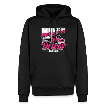 Wagon de lait de vache All Stars - Sweat à capuche Premium bio Homme - noir - Devant - Nico (187cm)