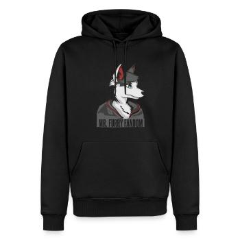 Furry Fandom Fursuits - Sweat à capuche Premium bio Homme - noir - Devant - Nico (187cm)