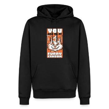 Furry Fandom Fursuits - Sweat à capuche Premium bio Homme - noir - Devant - Nico (187cm)