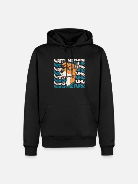 Furry Fandom Fursuits Humor - Männer Premium Bio Hoodie - Schwarz