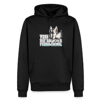 Furry Fandom Fursuits - Sweat à capuche Premium bio Homme - noir - Devant - Nico (187cm)