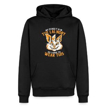 Furry Fandom Fursuits - Sweat à capuche Premium bio Homme - noir - Devant - Nico (187cm)