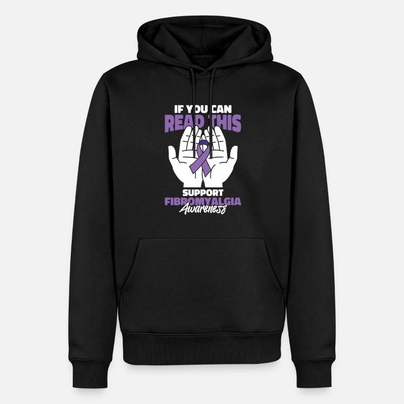 Fibromyalgie Rheuma Hände - Männer Premium Bio Hoodie - Schwarz