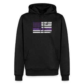 Fibromyalgie Rheuma US Flagge - Männer Premium Bio Hoodie - Schwarz - Vorne - Nico (187cm)