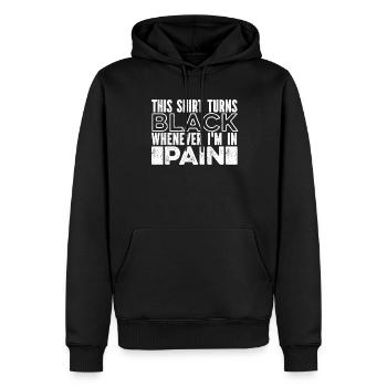 Fibromyalgie Rhumatisme - Sweat à capuche Premium bio Homme - noir - Devant - Nico (187cm)