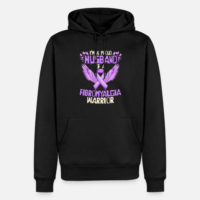 Fibromyalgie Rheuma Ehemann - Männer Premium Bio Hoodie - Schwarz