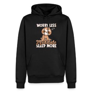 Faultier Faultier Yoga - Männer Premium Bio Hoodie - Schwarz - Vorne - Nico (187cm)