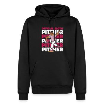 Sloth Jug Sloth Baseball - Sweat à capuche Premium bio Homme - noir - Devant - Nico (187cm)
