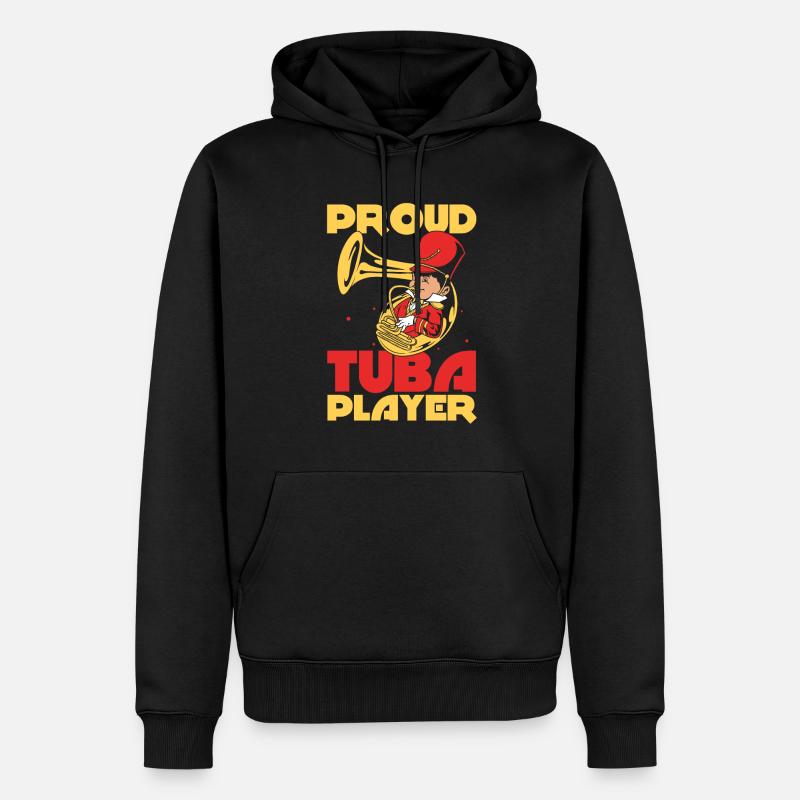 Tuba de procession de fanfare - Sweat à capuche Premium bio Homme - noir