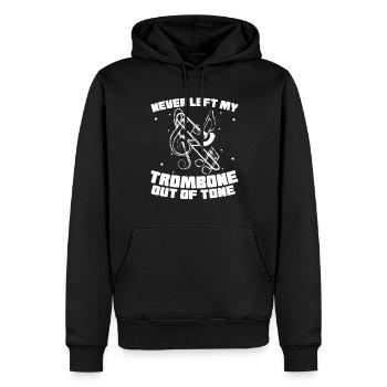 Spielmannszug Trombone drôle - Sweat à capuche Premium bio Homme - noir - Devant - Nico (187cm)