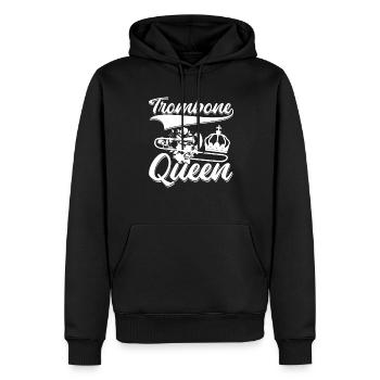 Brass band trombone queen - Men’s Premium Organic Hoodie - black - Front - Nico (187cm)