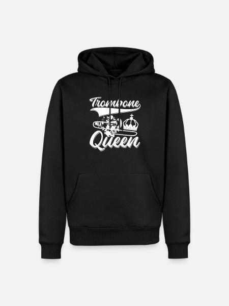 Brass band trombone queen - Men’s Premium Organic Hoodie - black