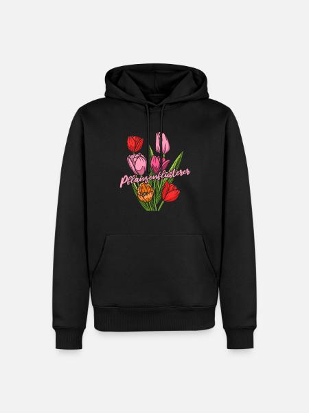 Tulpen - Männer Premium Bio Hoodie - Schwarz