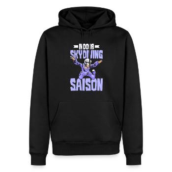 Parachutisme intérieur Indoor Fallschirmspringen - Sweat à capuche Premium bio Homme - noir - Devant - Nico (187cm)