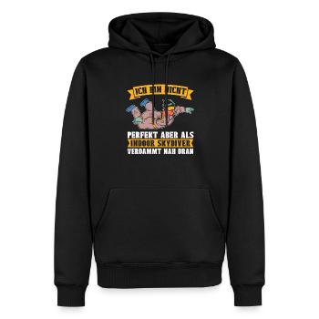 Indoor Skydiving Humor - Männer Premium Bio Hoodie - Schwarz - Vorne - Nico (187cm)