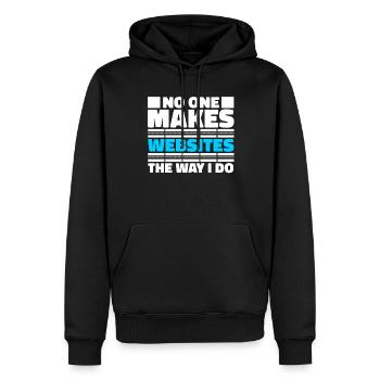 Web Developer Web Developer Funny - Men’s Premium Organic Hoodie - black - Front - Nico (187cm)