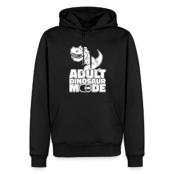 Mode dinosaure sur dinosaure adulte - Sweat à capuche Premium bio Homme - noir - Devant - Nico (187cm)