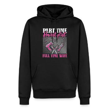 Friseur Hairstylist Gattin Friseur - Männer Premium Bio Hoodie - Schwarz - Vorne - Nico (187cm)