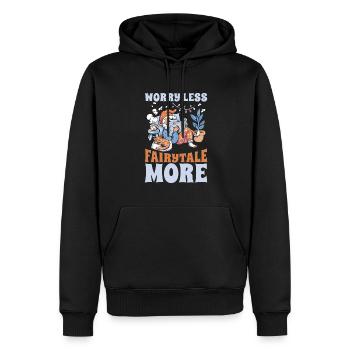 Book, Bookworm, Bookworm, Cat, Book Fairy - Men’s Premium Organic Hoodie - black - Front - Nico (187cm)