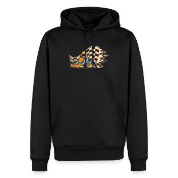 Go Kart Kartfahren Kartfahrer - Männer Premium Bio Hoodie - Schwarz - Vorne - Nico (187cm)