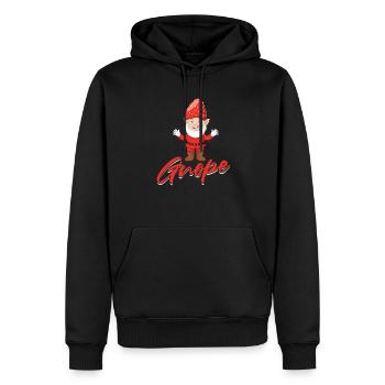 Cueilleurs de champignons Champignons Gnope Nain de champignons - Sweat à capuche Premium bio Homme - noir - Devant - Nico (187cm)
