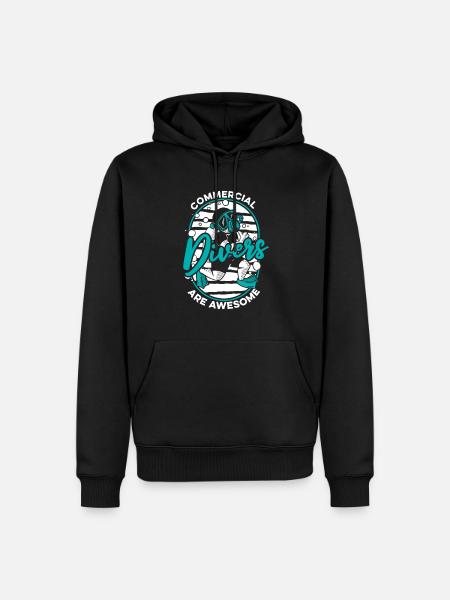Diving Diver Commercial Diving - Men’s Premium Organic Hoodie - black