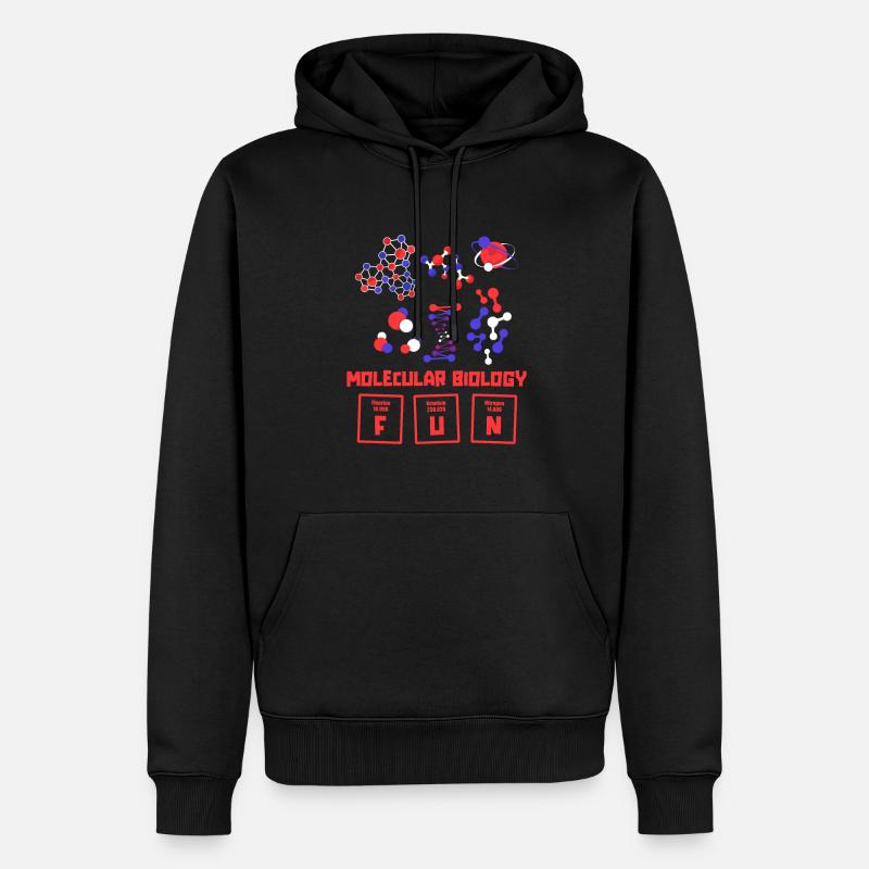 Biologie Biologe Moleküle Molekularbiologe - Männer Premium Bio Hoodie - Schwarz