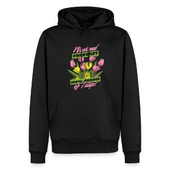 Tulpen Lustig Tulpen - Männer Premium Bio Hoodie - Schwarz - Vorne - Nico (187cm)