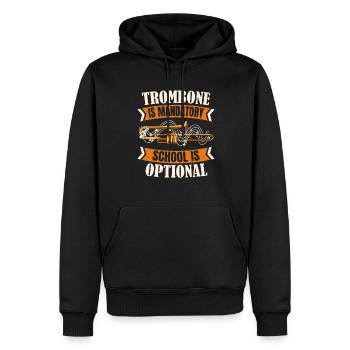 Spielmannszug Trombone drôle - Sweat à capuche Premium bio Homme - noir - Devant - Nico (187cm)