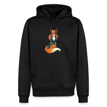 Furry Fandom Fursuits Cool - Sweat à capuche Premium bio Homme - noir - Devant - Nico (187cm)