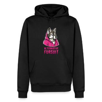 Furry Fandom Fursuits Cool - Sweat à capuche Premium bio Homme - noir - Devant - Nico (187cm)