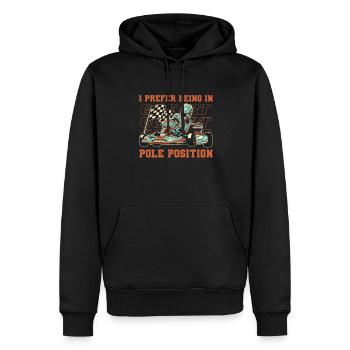 Go Kart Kartfahren Kartfahrer Cool - Männer Premium Bio Hoodie - Schwarz - Vorne - Nico (187cm)