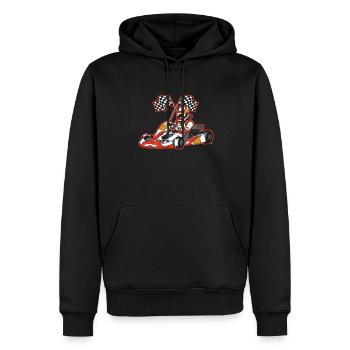 Go Kart Kartfahren Kartfahrer Cool - Männer Premium Bio Hoodie - Schwarz - Vorne - Nico (187cm)