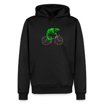 Chameleon Chameleon Bike - Men’s Premium Organic Hoodie - black - Front - Nico (187cm)
