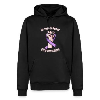 Fibromyalgie Rhumatisme mignon - Sweat à capuche Premium bio Homme - noir - Devant - Nico (187cm)