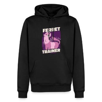 Ferret Iltis Dresseur - Sweat à capuche Premium bio Homme - noir - Devant - Nico (187cm)