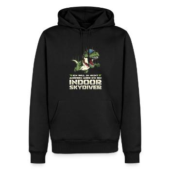 Indoor Skydiving T Rex - Männer Premium Bio Hoodie - Schwarz - Vorne - Nico (187cm)