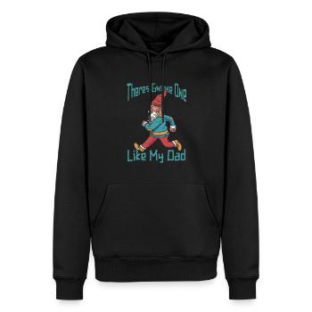 Cueilleurs de champignons Père Nain de champignons - Sweat à capuche Premium bio Homme - noir - Devant - Nico (187cm)