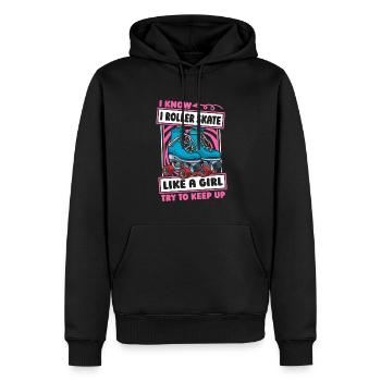 Rollschuhe Rollschuhlaufen - Männer Premium Bio Hoodie - Schwarz - Vorne - Nico (187cm)