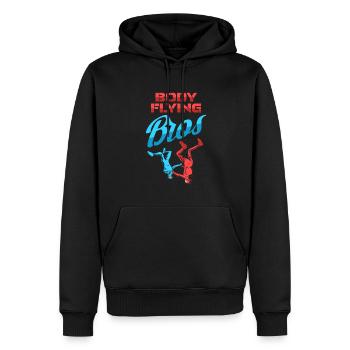 Parachutisme intérieur frais Indoor Fallschirmspringen - Sweat à capuche Premium bio Homme - noir - Devant - Nico (187cm)