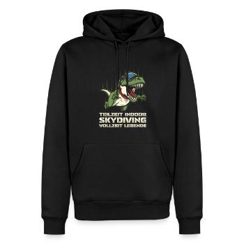 Indoor Skydiving T Rex - Men’s Premium Organic Hoodie - black - Front - Nico (187cm)